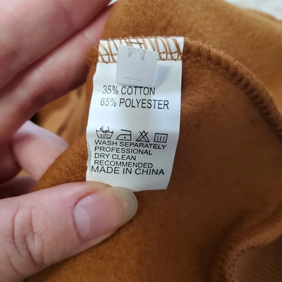 Cozy Gingerbread colored bomber jacket style hoodie with zip up and pockets M - Picture 4 of 7